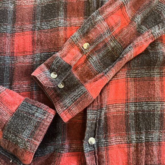 Men's red/black flannel FreeNature shirt - Picture 3 of 3